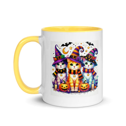 Halloween Cats in Witch Hats Color Mug