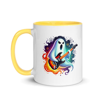 Halloween Ghost Shredding Guitar Color Mug