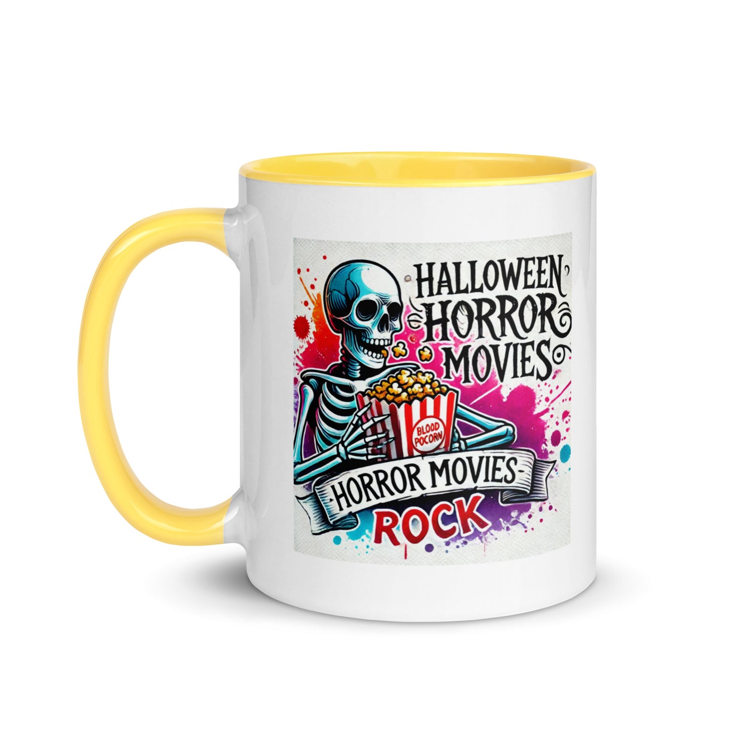 Halloween Movies Popcorn Color Mug