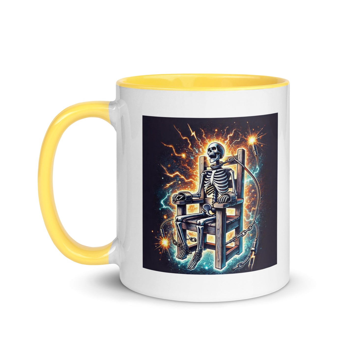 Halloween Skeleton Electric Chair Color Mug