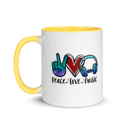 Peace Love Music Color Mug