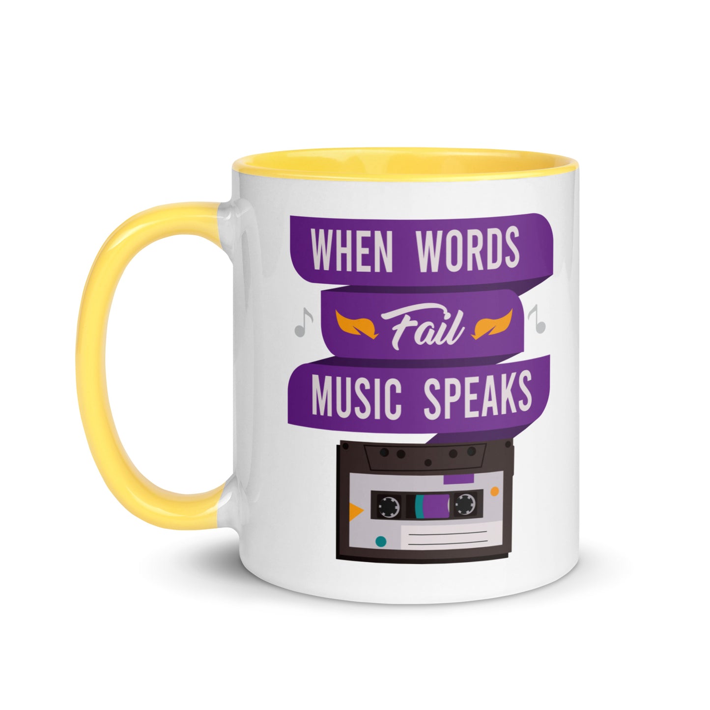 When Words Fail Music Speaks Color Mug