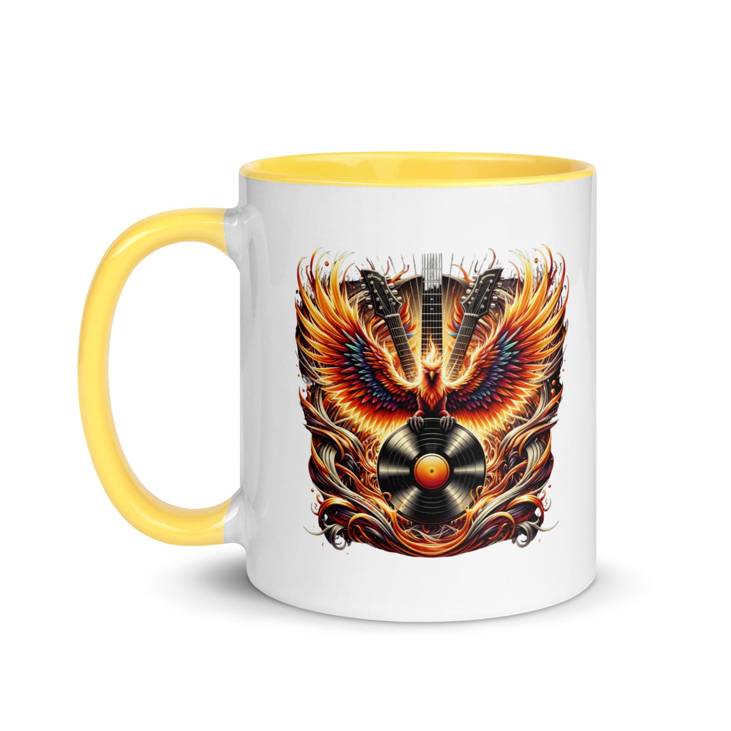 Guitar Eagle Flame Color Mug