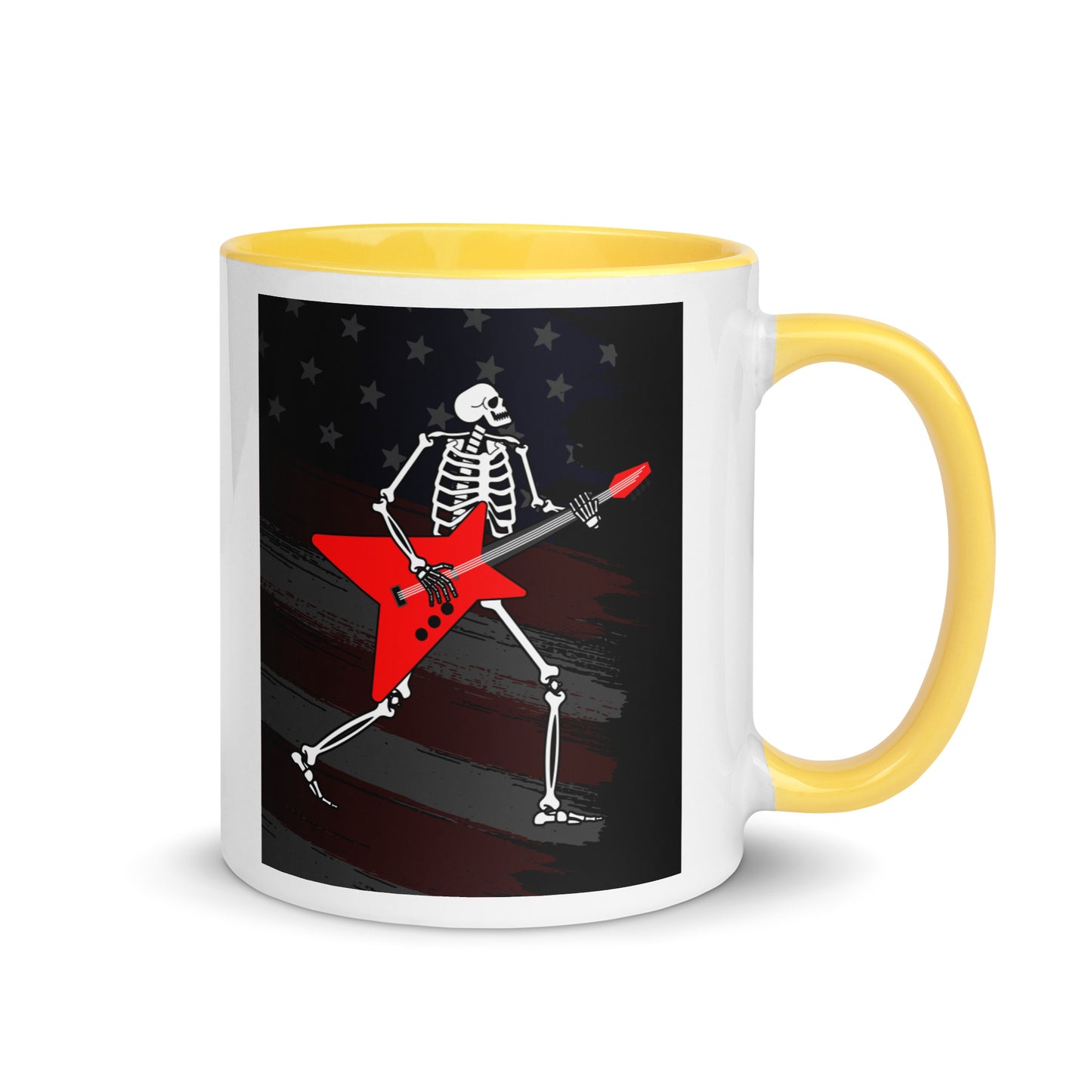 American Guitarist Skeleton Color Mug