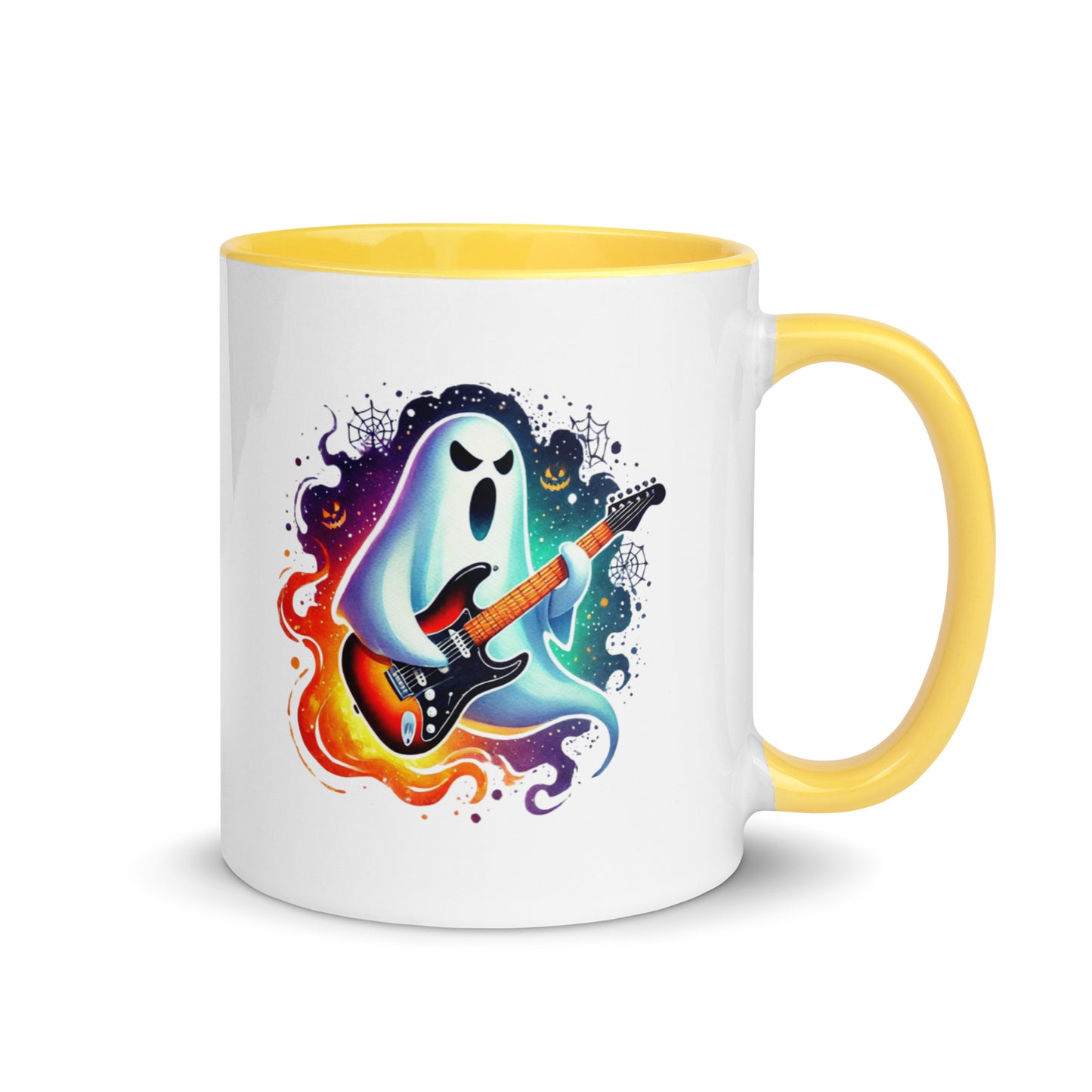 Halloween Ghost Shredding Guitar Color Mug