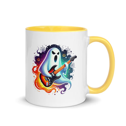 Halloween Ghost Shredding Guitar Color Mug