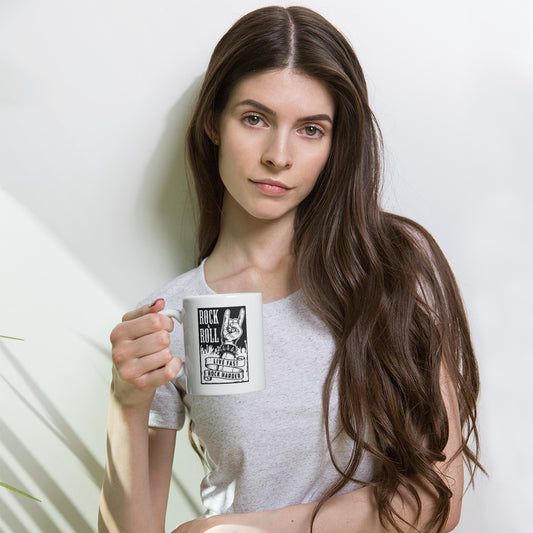 Live Fast Rock Harder White Mug