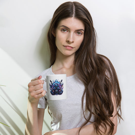 Diamond Skull Bling White mug