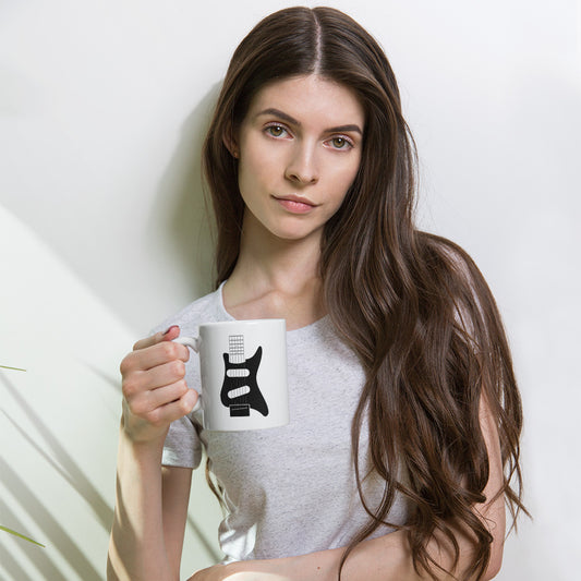 I Love My Guitar White mug