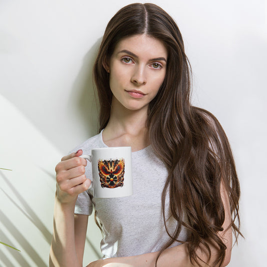 Guitar Eagle Flame White mug