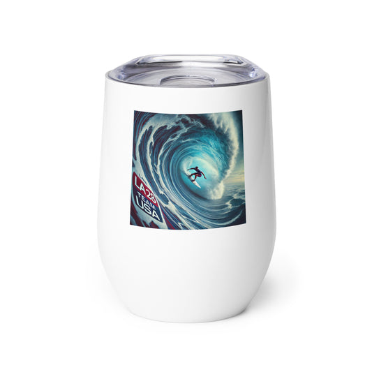 Surrealistic LA28 Team USA Surfer Art Print Wine Tumbler