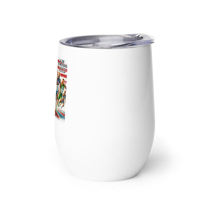 LA28 Team USA 100 Meters Watercolor Print | Los Angeles Coliseum Art Wine Tumbler