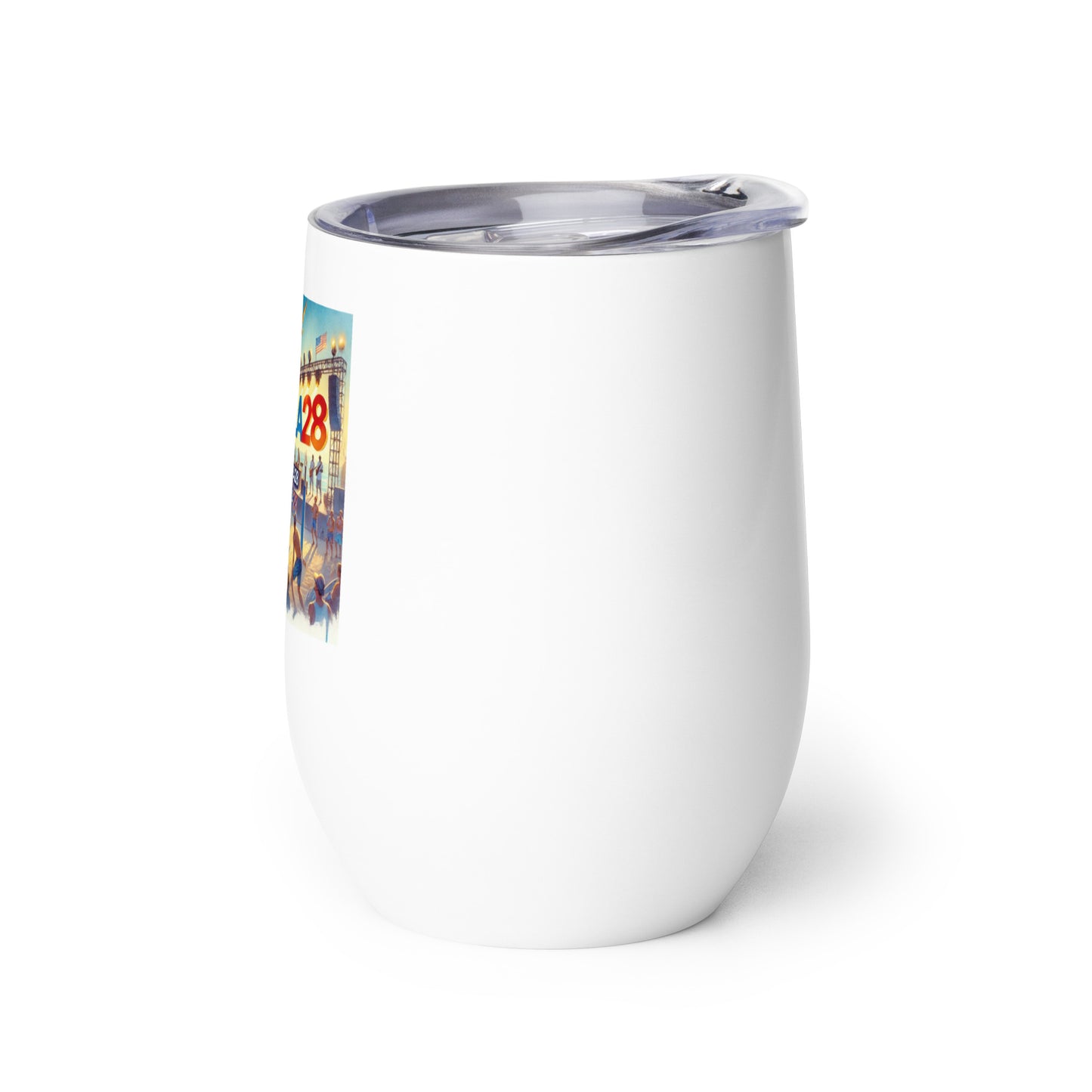 LA28 Beach Volleyball and Band Watercolor Painting Wine Tumbler
