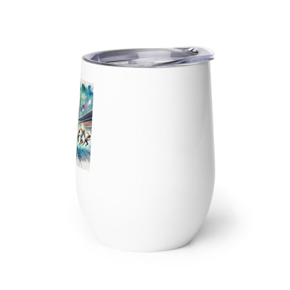 LA28 Olympic Sprint Finish - Mixed Men & Women Athletes Wine Tumbler