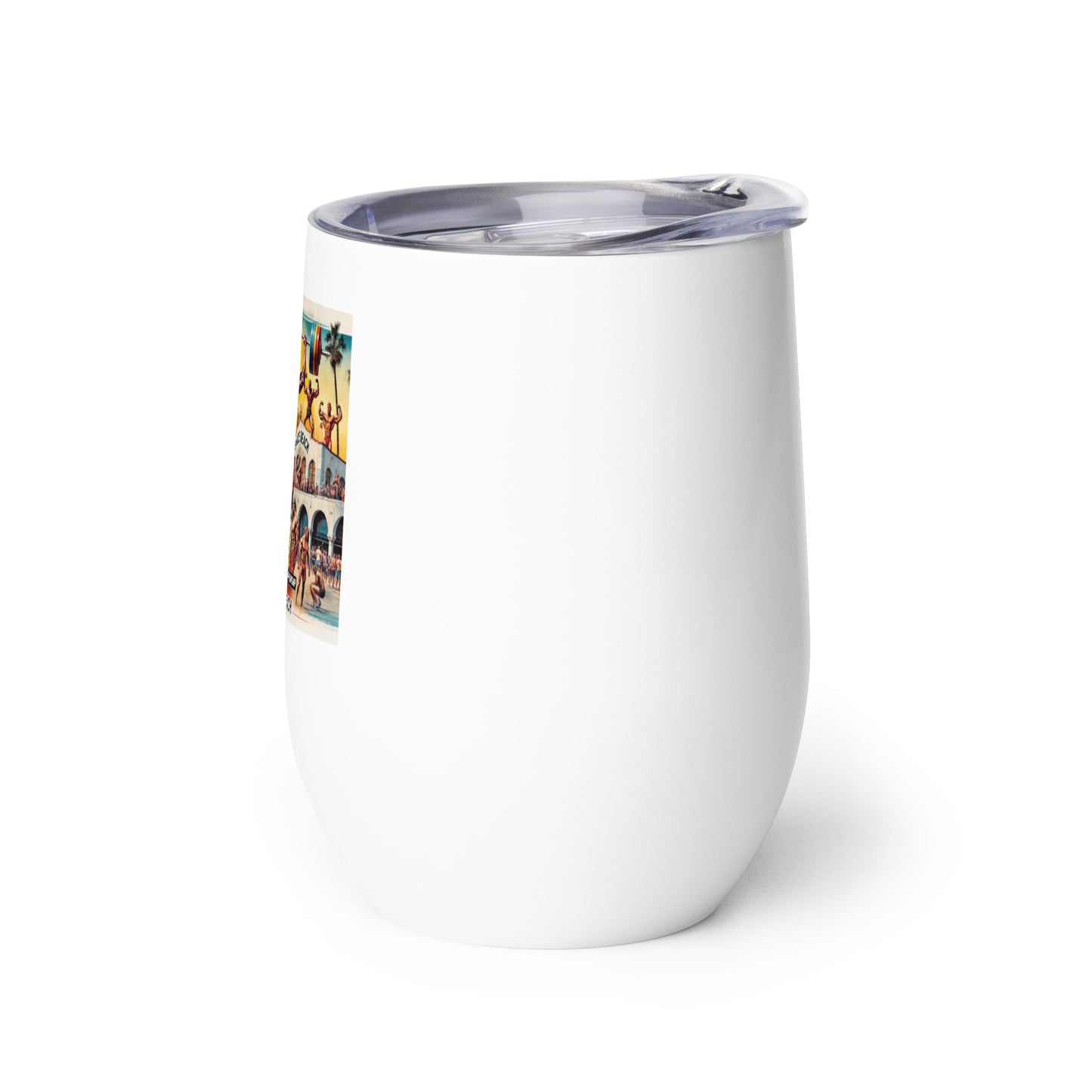 LA28 - Vibrant Muscle Beach Championship - Venice Beach Men's Competition | Southern California Art Wine Tumbler