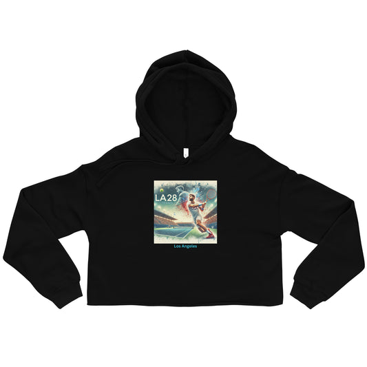 LA28 Tennis Championship Watercolor Print Team USA Crop Hoodie