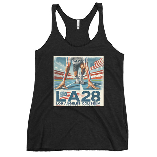 Surrealistic LA28 Track Start Watercolor Art Women's Tank Top