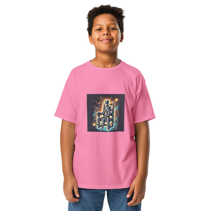 Halloween Skeleton Electric Chair Youth T-shirt