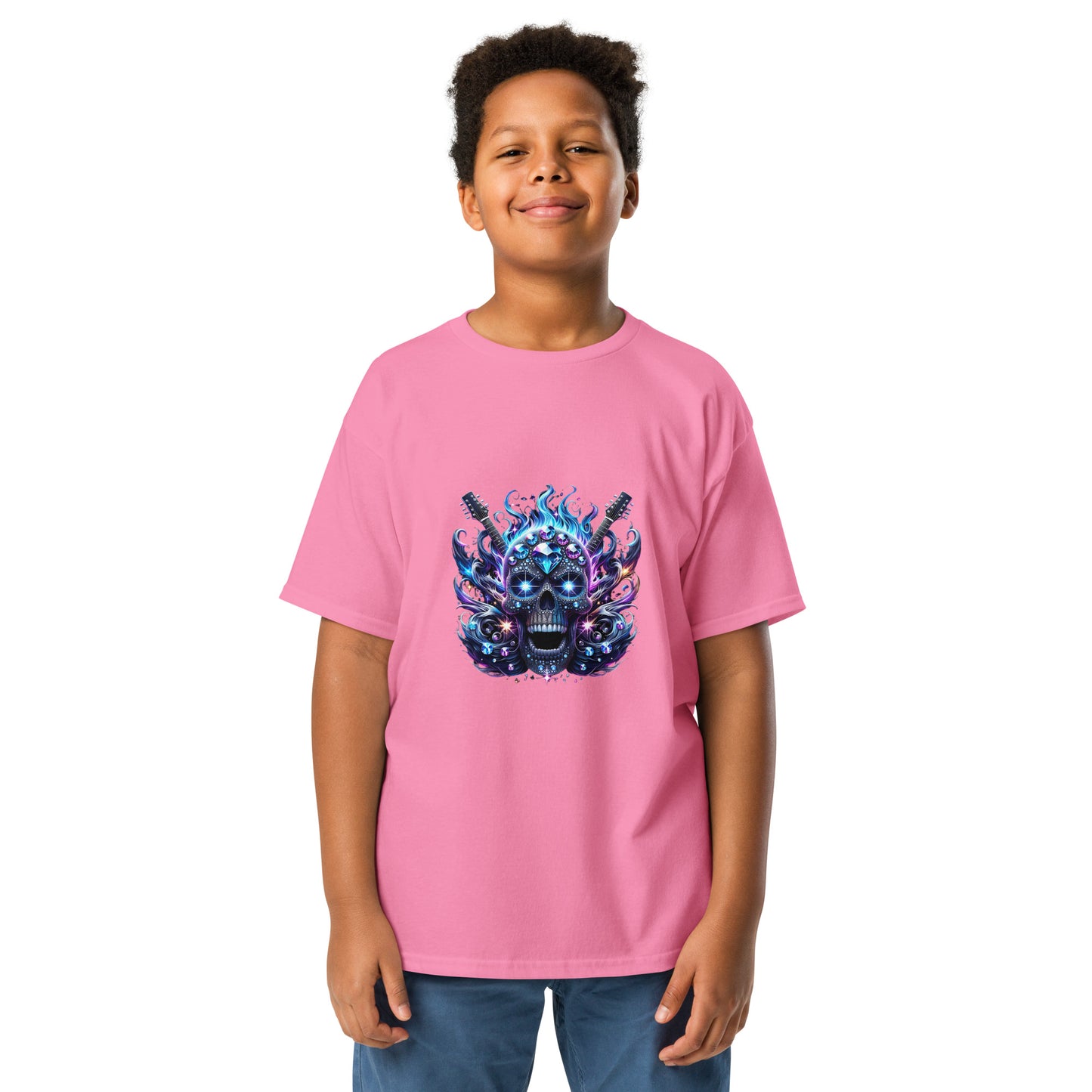 Diamond Skull Bling Youth T-shirt