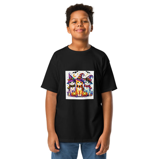 Halloween Cats in Witch Hats Youth T-shirt