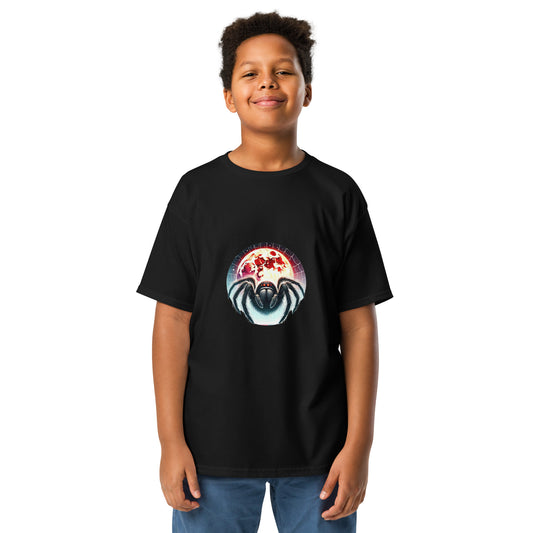 Scary Spider with Moon Youth T-shirt