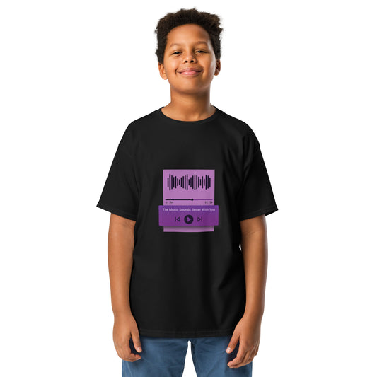 The Music Sounds Better With You Youth T-shirt
