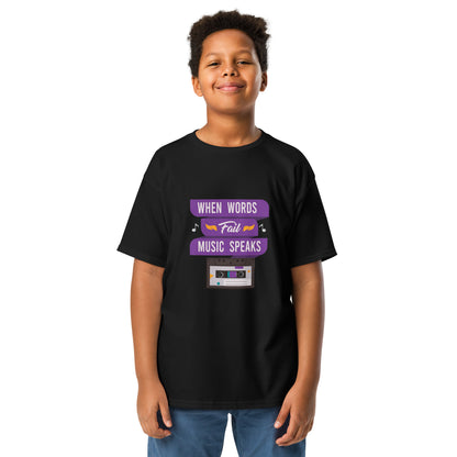 When Words Fail Music Speaks Youth T-shirt