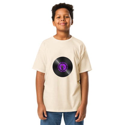 Cat Purple Vinyl Youth T-shirt