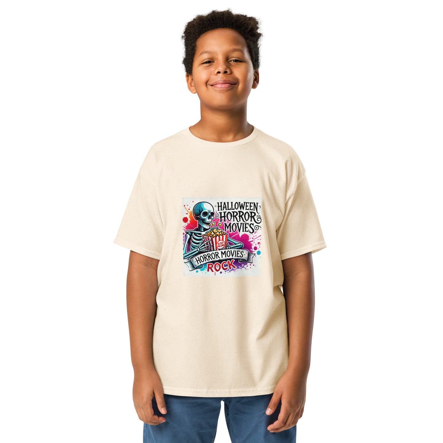 Halloween Movies Popcorn Youth T-shirt