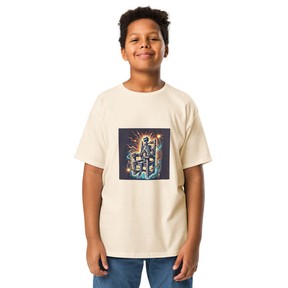 Halloween Skeleton Electric Chair Youth T-shirt