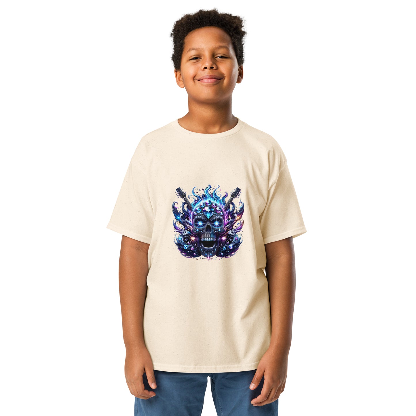 Diamond Skull Bling Youth T-shirt