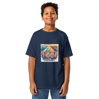 Surreal LA28 Surfboard Quiver Art Print - Santa Monica Beach Youth T-shirt