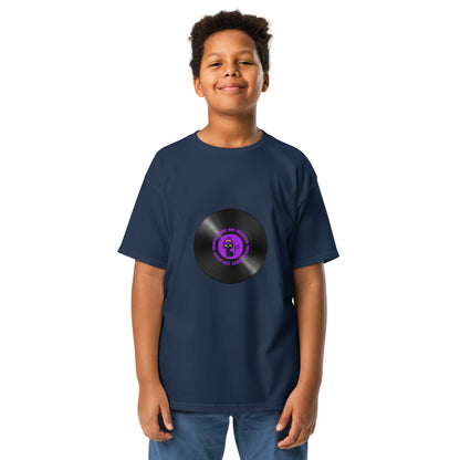 Cat Purple Vinyl Youth T-shirt
