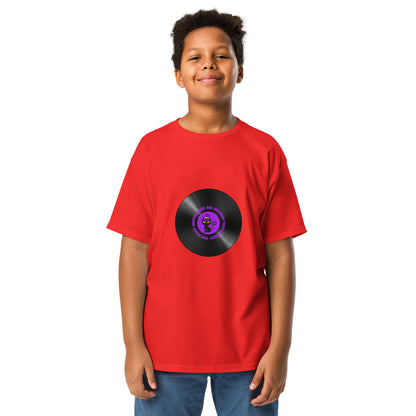 Cat Purple Vinyl Youth T-shirt