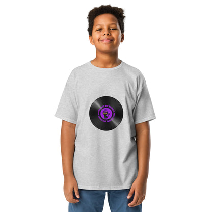 Cat Purple Vinyl Youth T-shirt