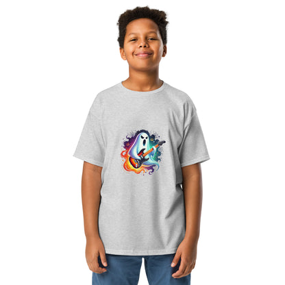 Halloween Ghost Shredding Guitar Youth T-shirt