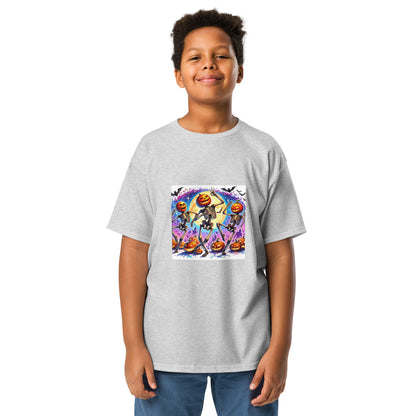 Skeleton Pumpkin Heads Youth T-shirt